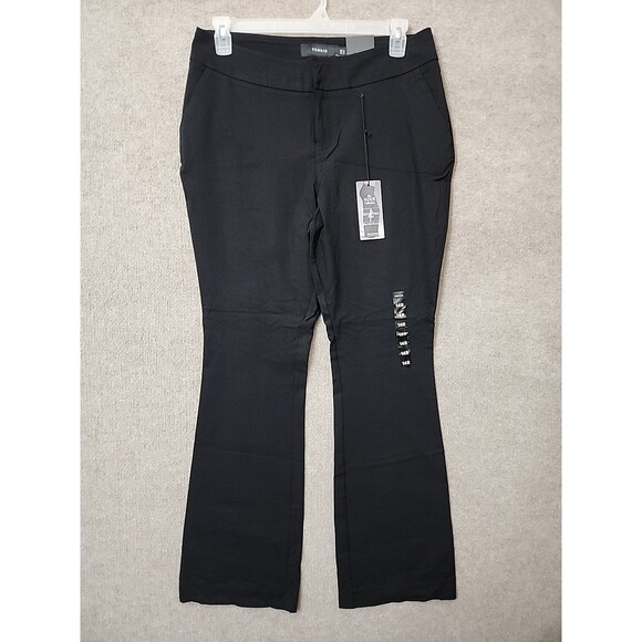 Torrid Jetsetter Slim Boot Dress Pants Womens 14 Black Noir Collection NEW - Picture 1 of 10